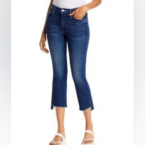 Mother high waisted looker ankle fray tongue in chic